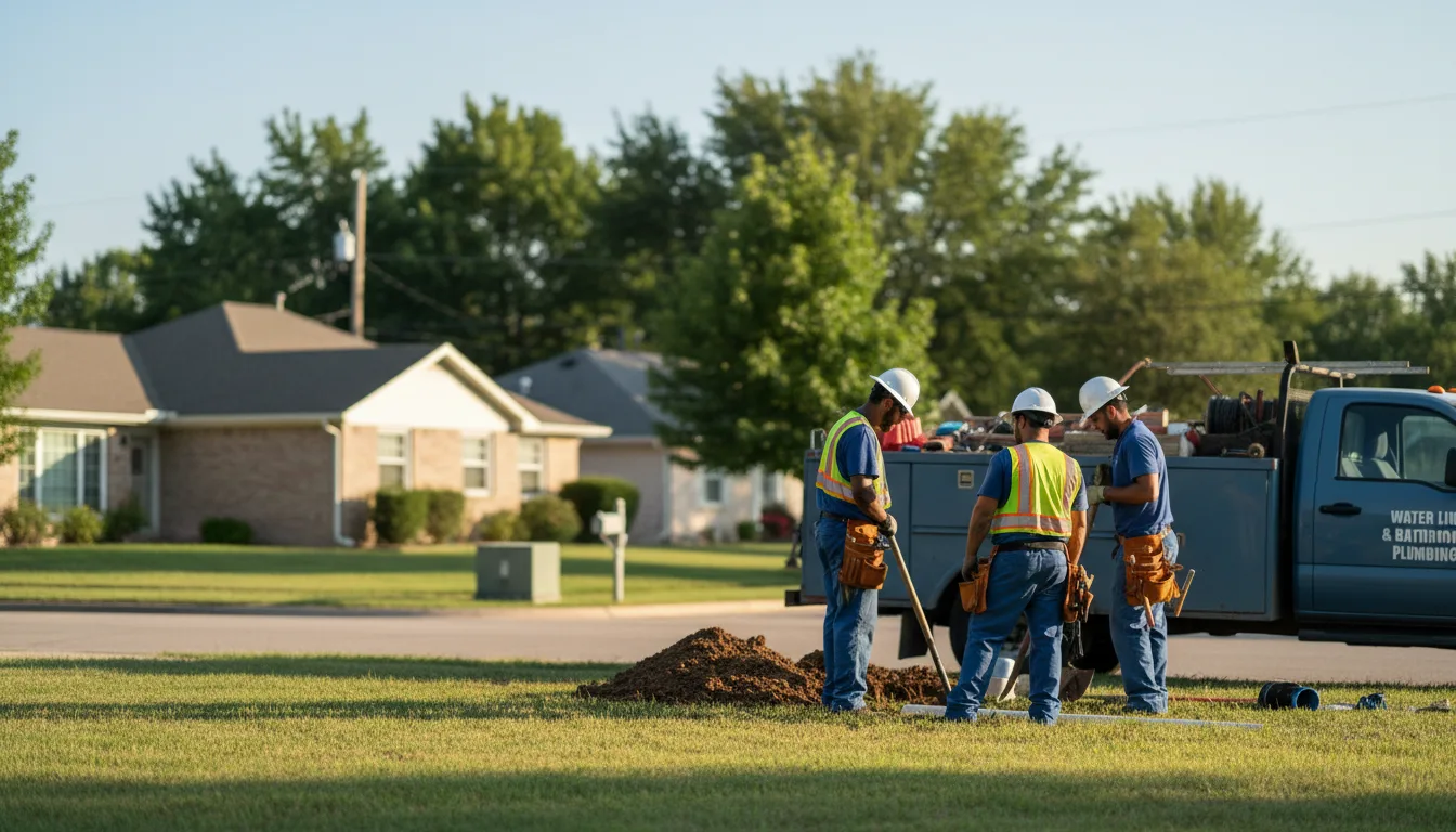 Residential water line and bathroom plumbing service in Wendel, PA